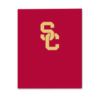 USC Trojans Cardinal Glossy SC Interlock Folder